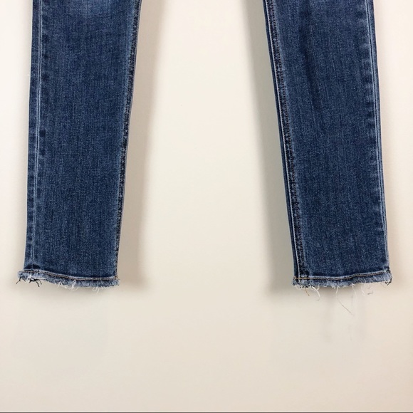 Rag & Bone Distressed Raw Hem Skinny Jeans - Picture 3 of 8